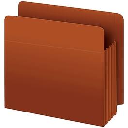 Pendaflex - Reinforced File Pocket, 3 1/2" Expansion, Letter Size - Redrope