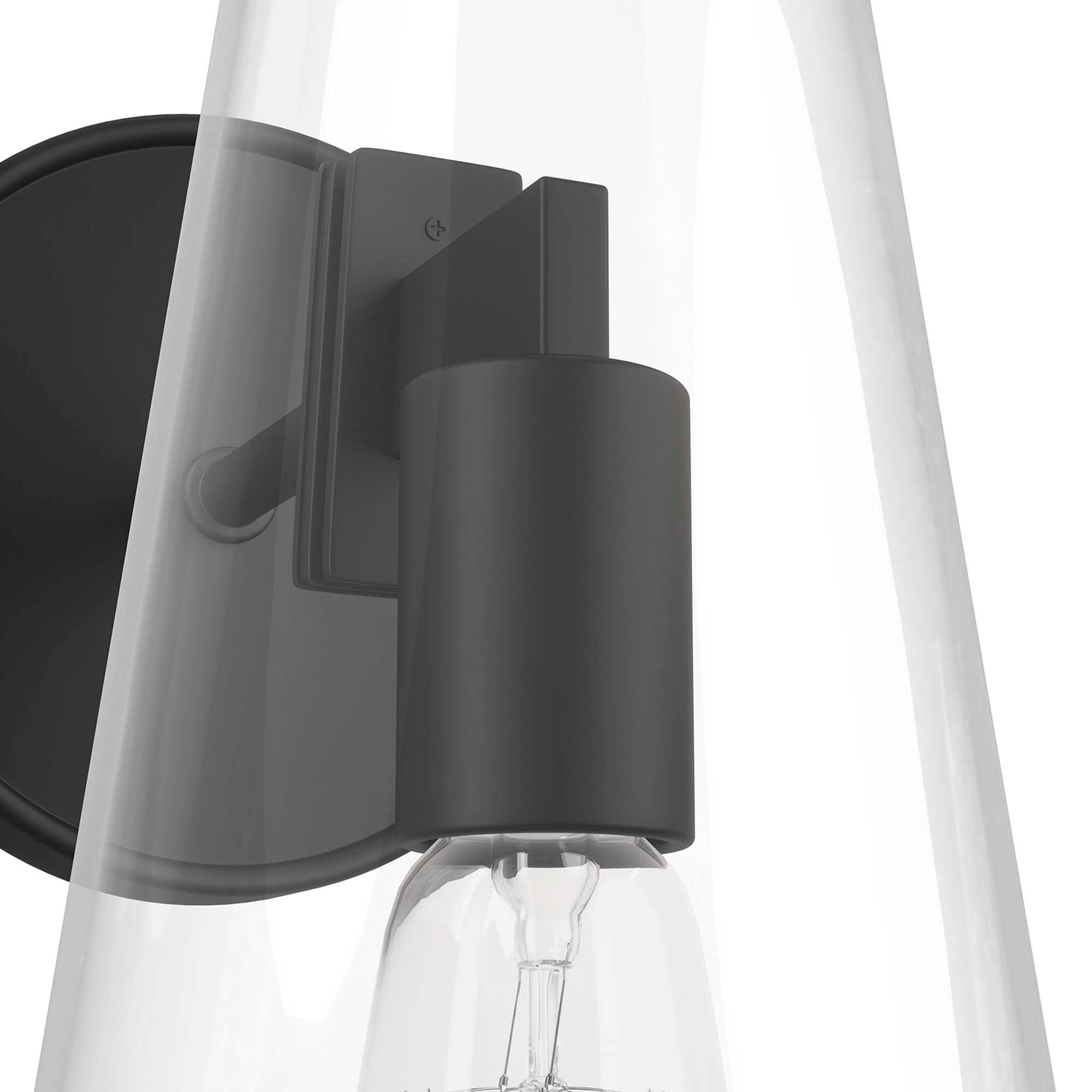 Alt View 5. Modway - Beacon 1-Light Wall Sconce by Modway - Clear Black.