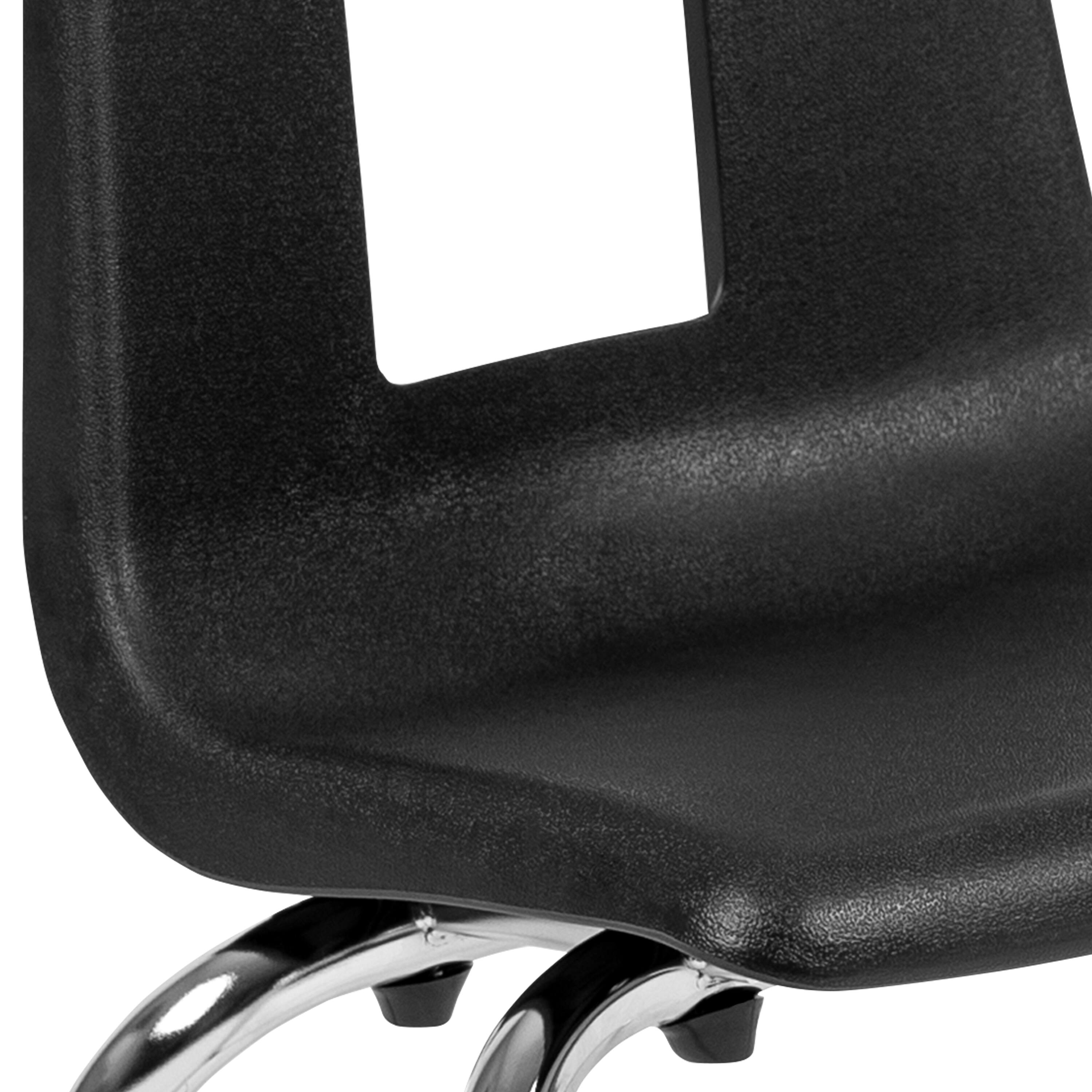 Alt View 9. Emma + Oliver - Student Stack School Chair - 12-inch - Black.