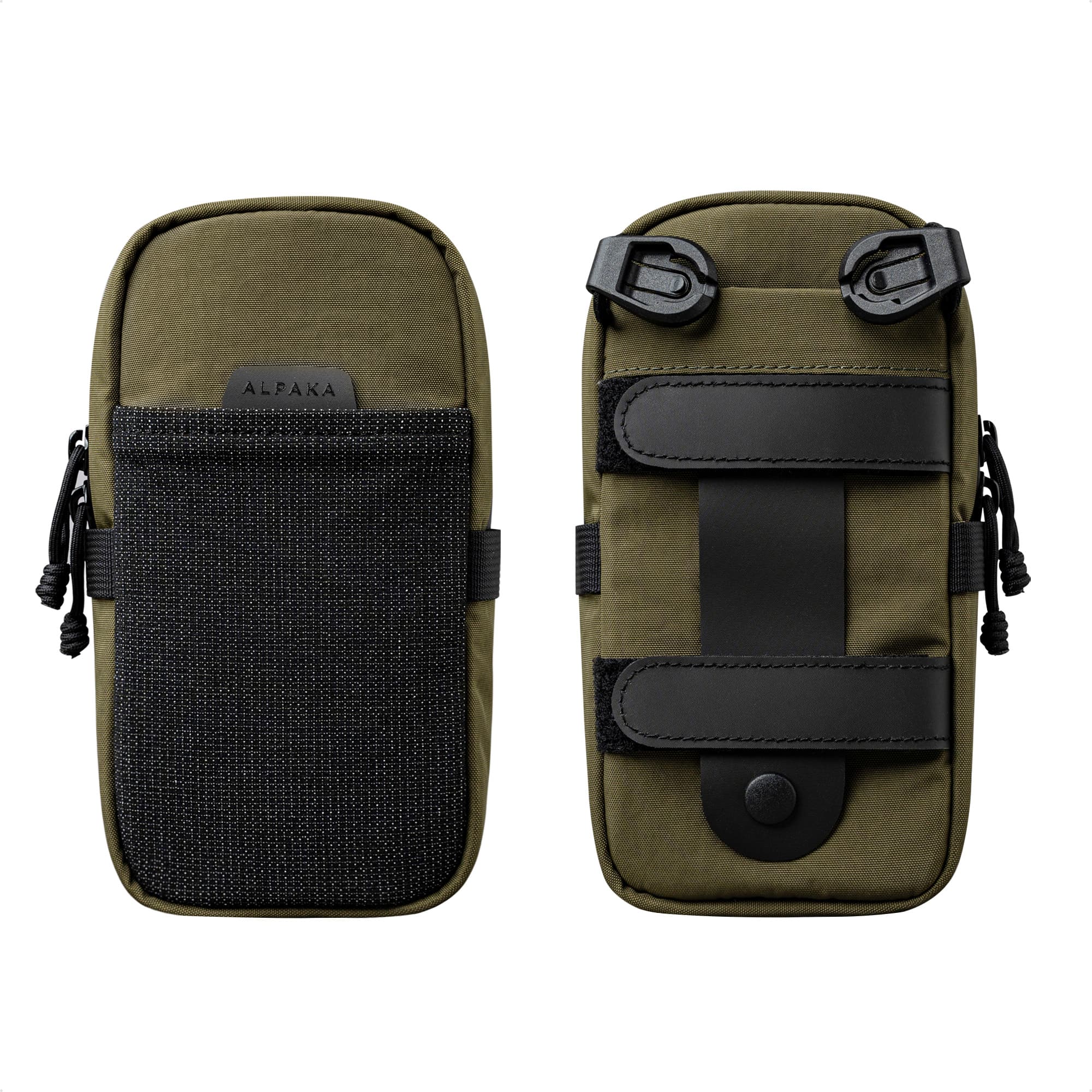 ALPAKA - Men’s Sling Bag & Belt Bag - Crossbody Phone Sling with Card Sleeve and HUB Compatibility - Green Axoflux 400D Washed Nylon