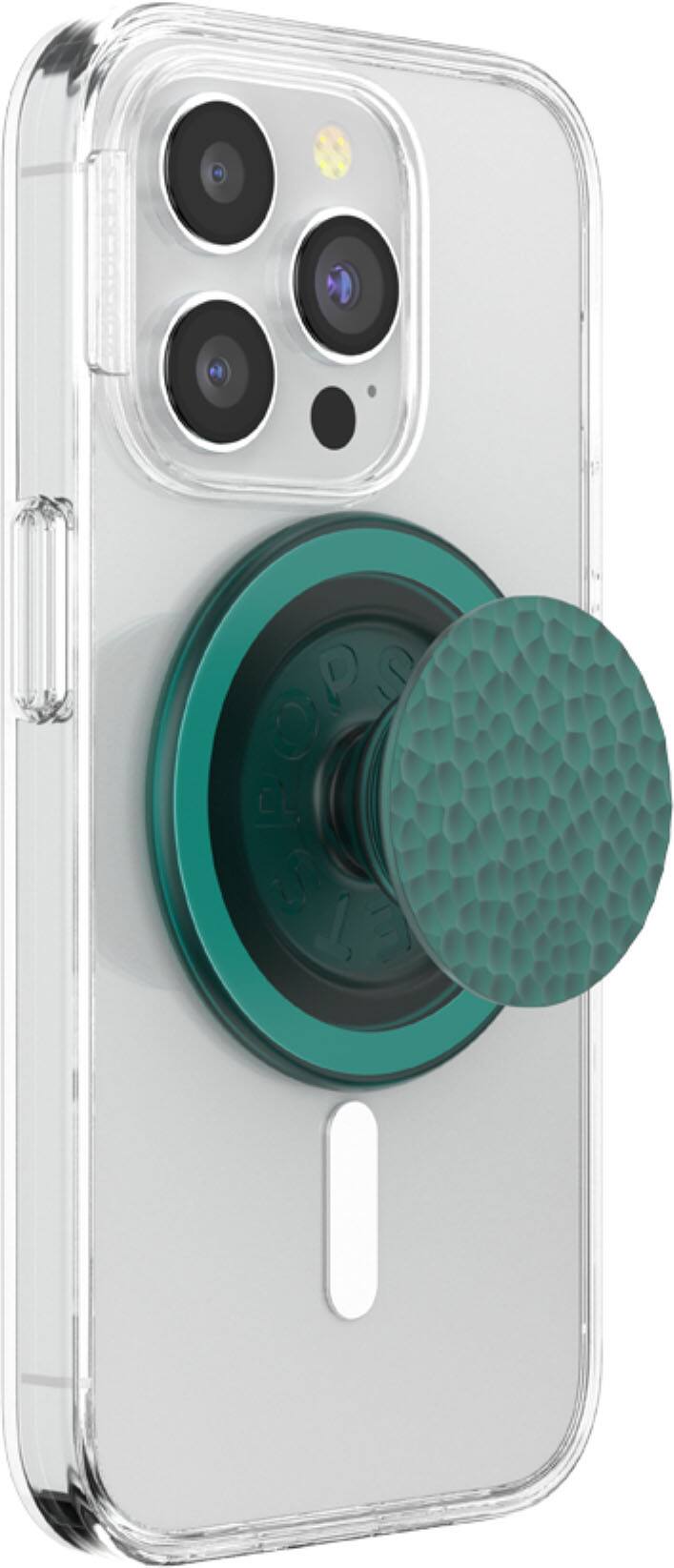 Left. PopSockets - MagSafe PopGrip Universal Magnetic Grip & Stand with Adapter Ring for Cell Phones - Hammered Fresh Pine.