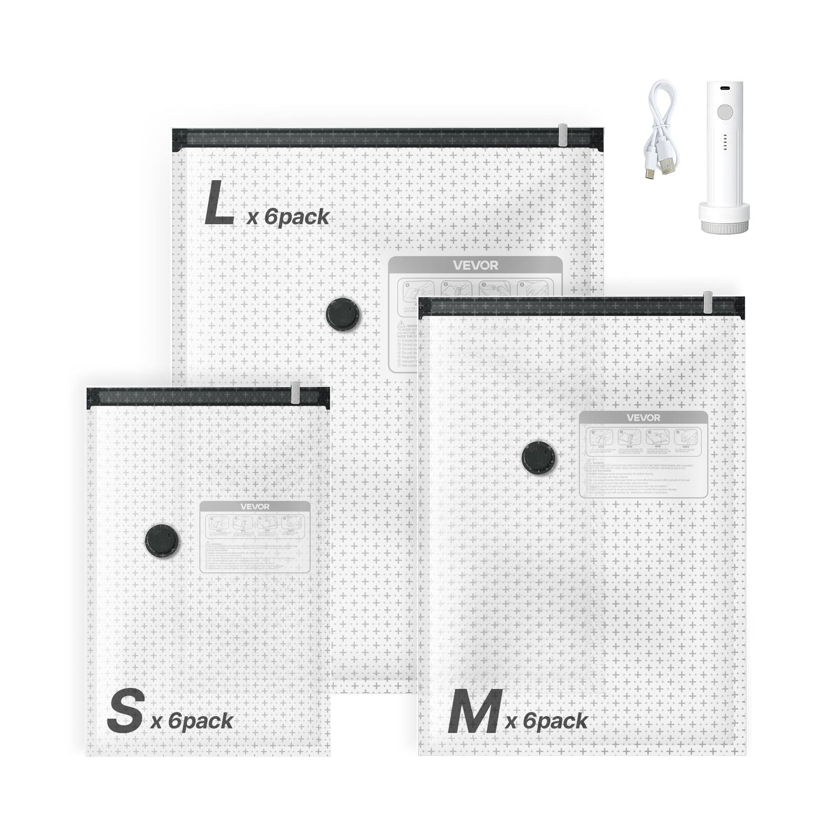 L x 6pack VEVOR  
M x 6pack VEVOR  
S x 6pack