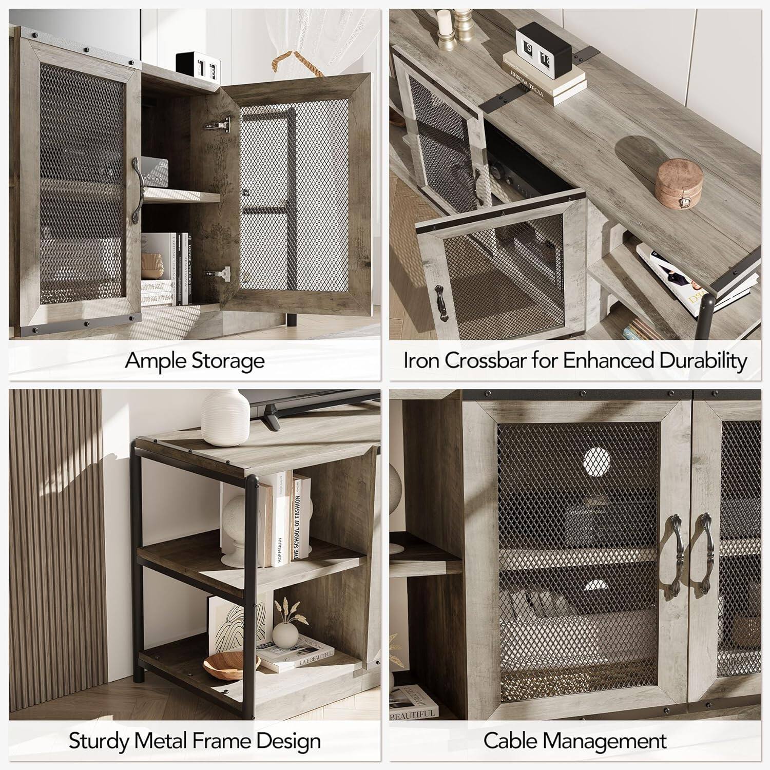 Ample Storage

Iron Crossbar for Enhanced Durability

Sturdy Metal Frame Design

Cable Management