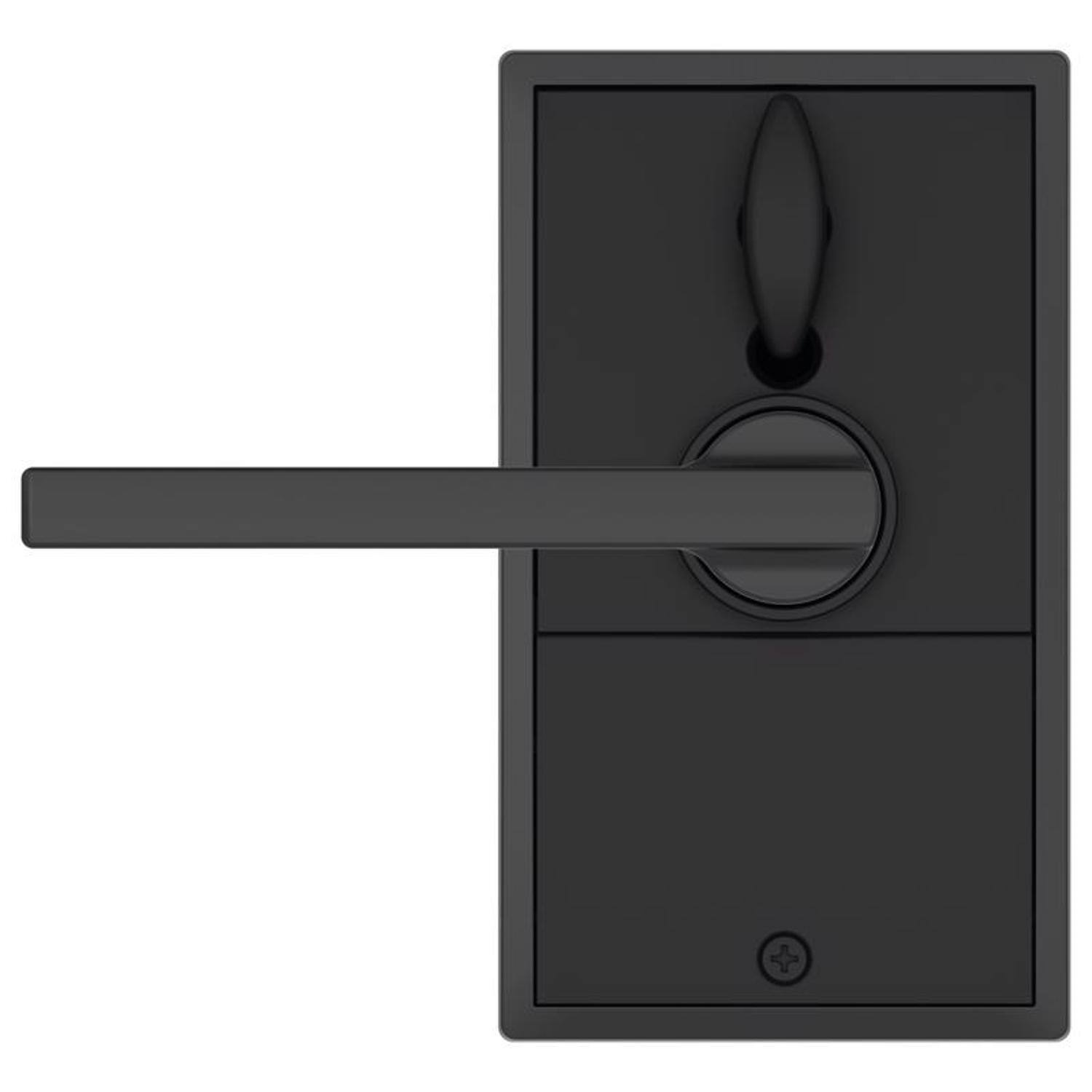 Left. Schlage - Schlage Matte Black Metal Touchscreen Lever.