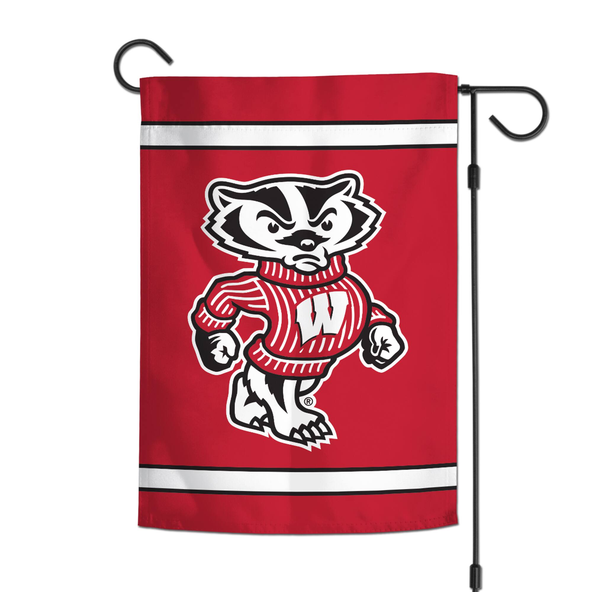 Alt View 1. WinCraft - Wisconsin Badgers 12" x 18" Double-Sided Garden Flag - Multicolor.