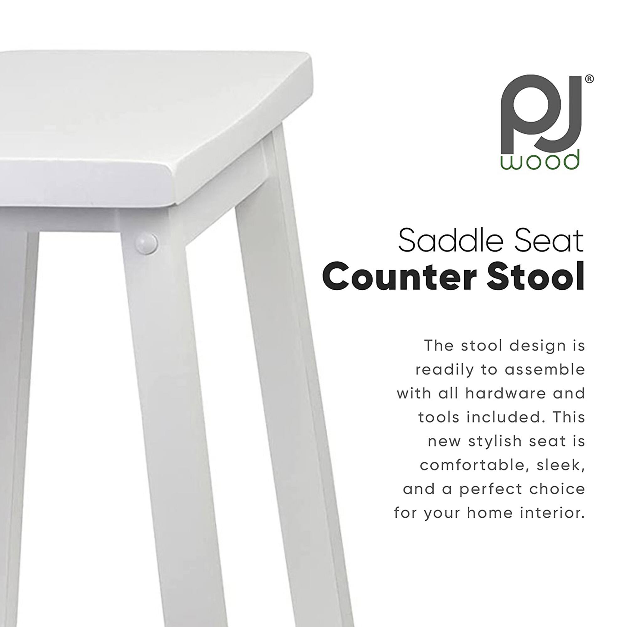 PJ Wood Saddle Seat Counter Stool

The stool design is readily to assemble with all hardware and tools included. This new stylish seat is comfortable, sleek, and a perfect choice for your home interior.