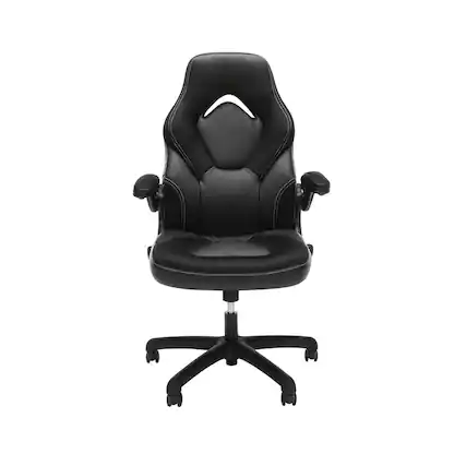 Front. Respawn Products - RESPAWN 3085 Ergonomic Gaming Chair, High Back PC Computer Desk Office Chair, Flip-up Arms - Black - Black.