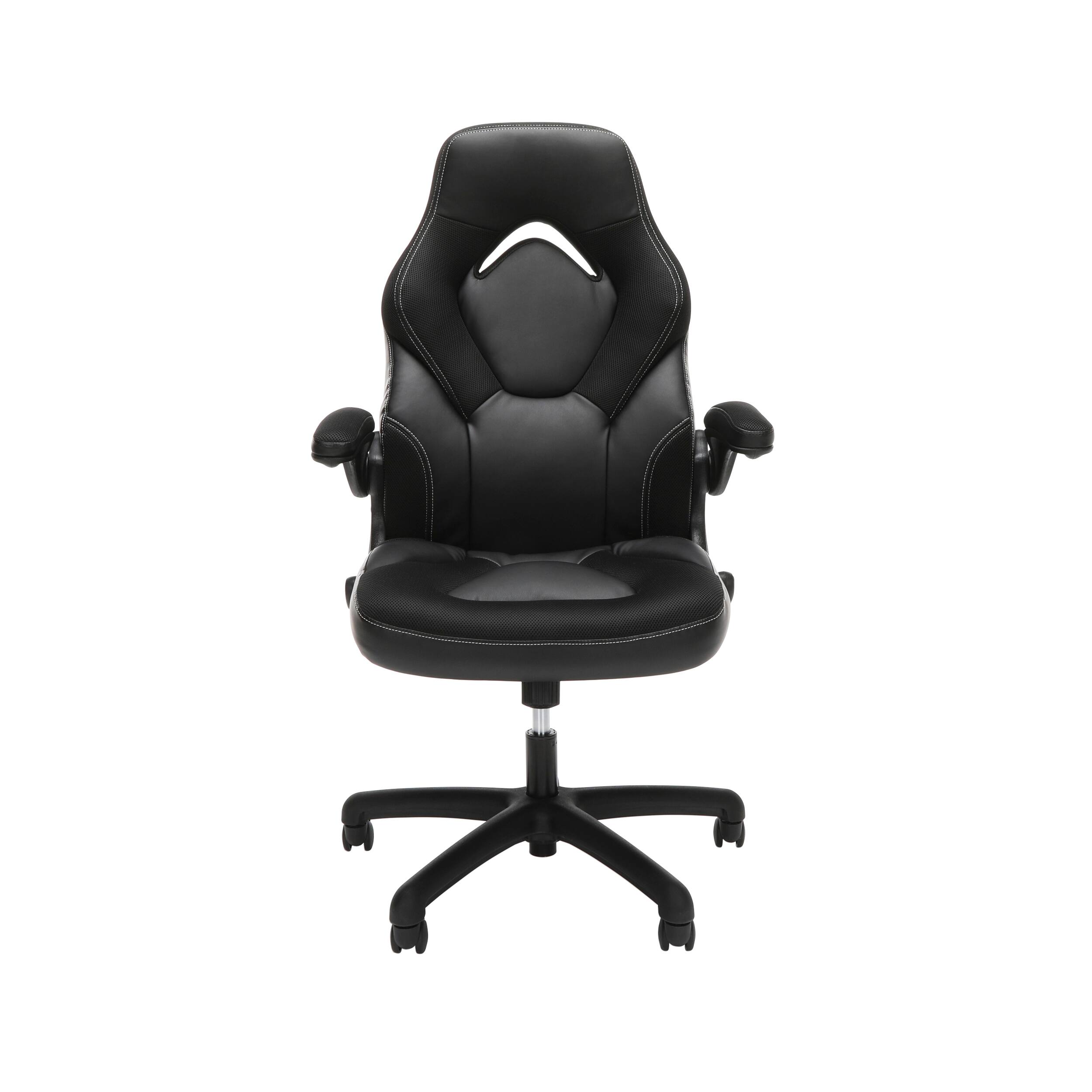 Front. Respawn Products - RESPAWN 3085 Ergonomic Gaming Chair, High Back PC Computer Desk Office Chair, Flip-up Arms - Black - Black.