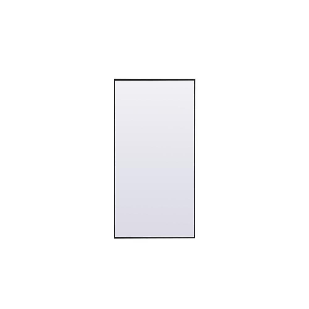 Alt View 6. Elegant Decor - Metal Frame Rectangle Full Length Mirror 30x60 Inch in Black - Black.