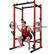 Front. Brick Attic - 1000LB Capacity Power Rack, Rack Cage for Weight Training, Adjustable Squat Stand Rack for Home Gym Equipment - Red.