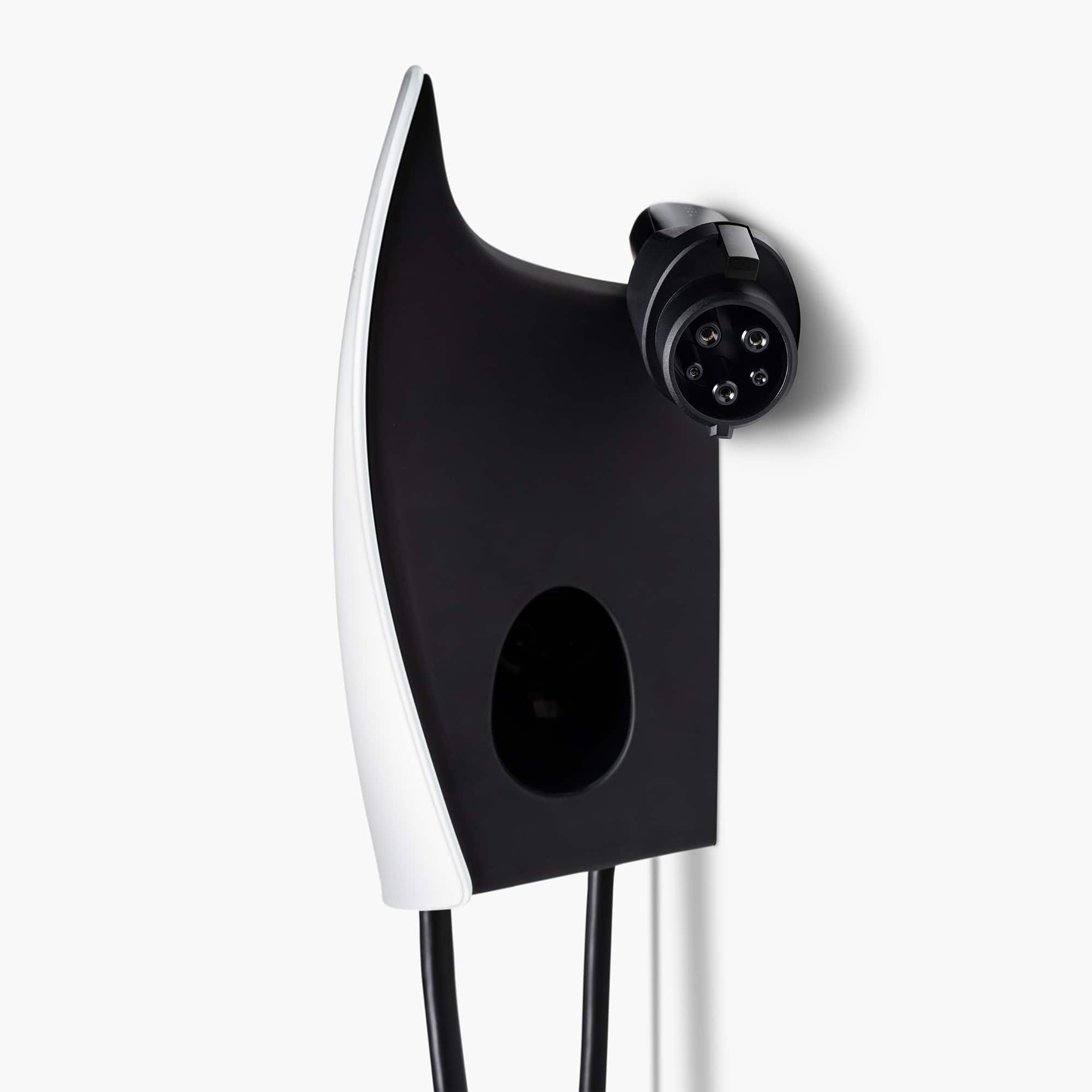 Left. Tesla - Universal Wall Connector Level 2 Hardwired Electric Vehicle (EV) Charger – up to 48A– 24’ - White.