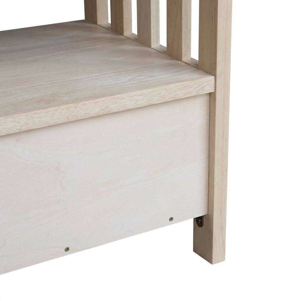 Alt View 3. FurniFact - Unfinished Mission TV Stand in Natural Finish for Modern Living Room - Brown.