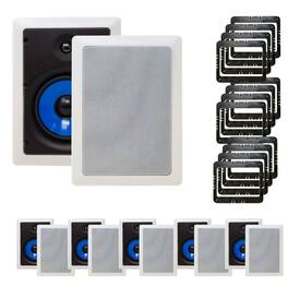 Legrand - HT5651 5000 Series 6.5" In-Wall Speakers Case Pack 6 Pair 12 Speakers total with In Wall Mounting Brackets - Black/Gray