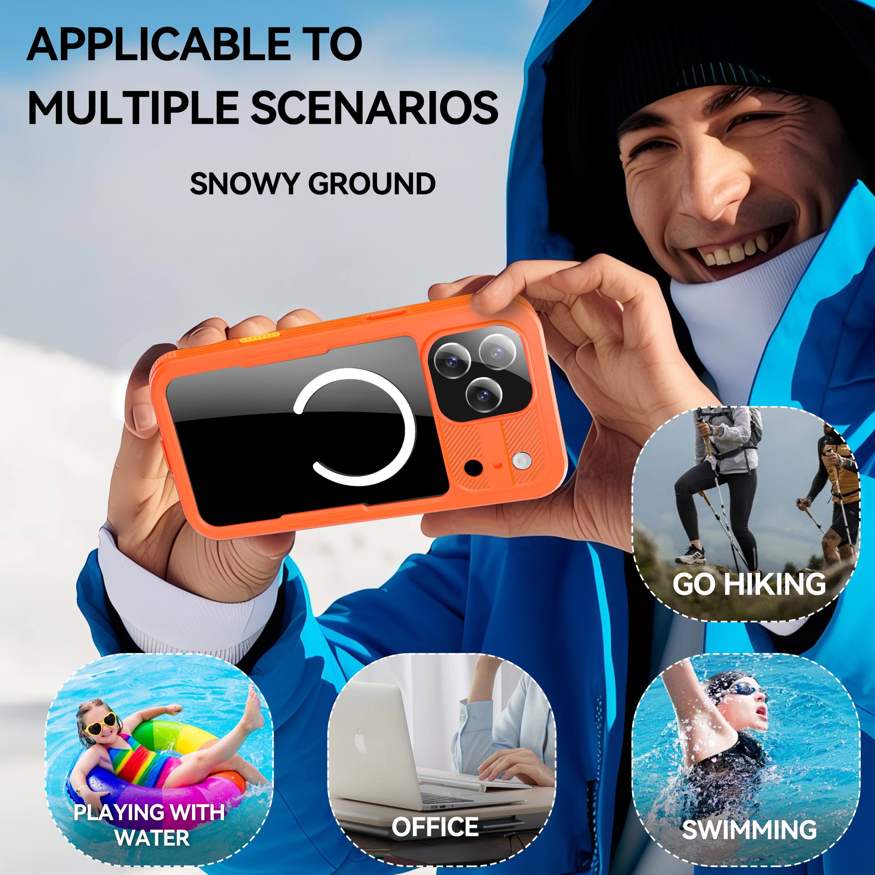 APPLICABLE TO MULTIPLE SCENARIOS

SNOWY GROUND

GO HIKING

PLAYING WITH WATER

OFFICE

SWIMMING