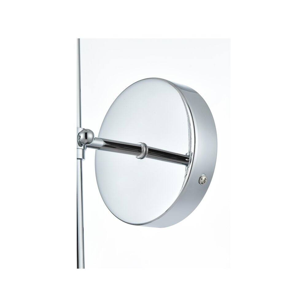 Alt View 1. Living District - Mel 5.5 inch Wall Sconce in Chrome - Chrome And White.