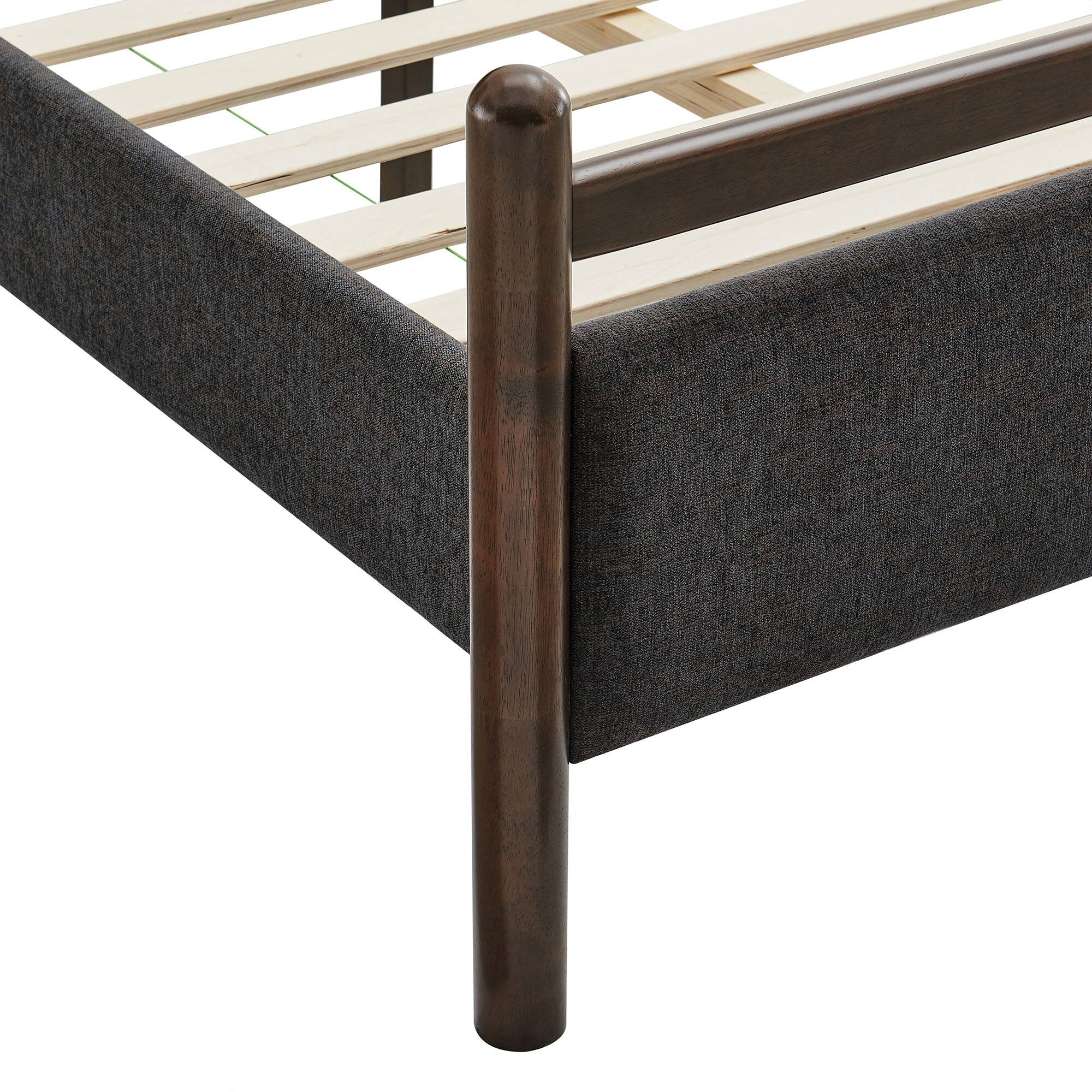 Alt View 6. Modway - Ginny Platform Bed Frame by Modway - Wenge Heathered Dark Gray.