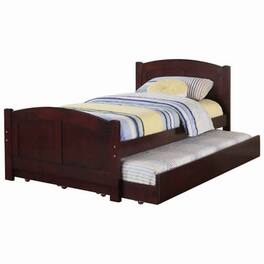 Manhattan Lane - Fascinating Wooden Twin Bed With Trundle, Cherry - Brown