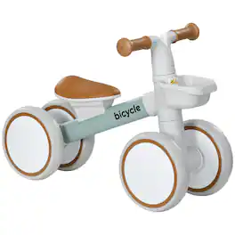 Qaba - Balance Bike for Toddlers 1-3 Years, Baby Balance Bike with Adjustable Seat, Silent Wheels, No Pedal Bike
