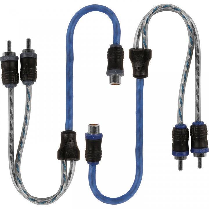 Angle. NVX - XIV2M Oxygen Free Copper 1 Female to 2 Male Y-Adapter Twisted Pair V-Series Audio RCA Audio Interconnect Cable (2-Pack).