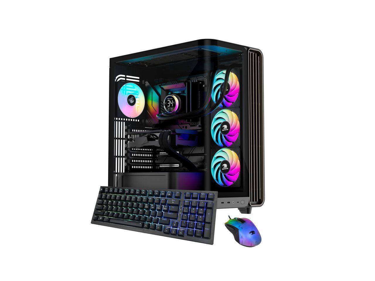 iBUYPOWER - Trace Gaming PC - Ryzen 7 9800X3D, RX 9070XT 16GB, 32GB DDR5, 2TB SSD, Win 11, KB/Mouse - Black