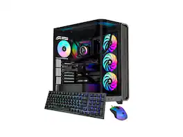iBUYPOWER - Trace Gaming PC - Ryzen 7 9800X3D, RX 9070XT 16GB, 32GB DDR5, 2TB SSD, Win 11, KB/Mouse - Black