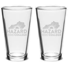Jardine - Hazard Community and Technical College 16oz. 2-Piece Classic Pub Glass Set - Multicolor