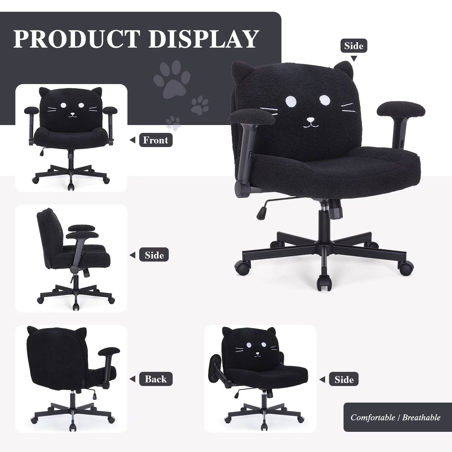 PRODUCT DISPLAY

Front
Side
Back

Comfortable / Breathable
