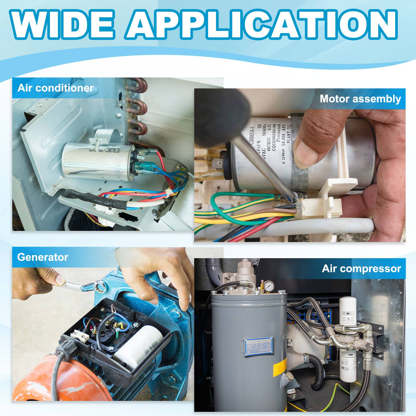 WIDE APPLICATION

Air conditioner

Motor assembly

Generator

Air compressor