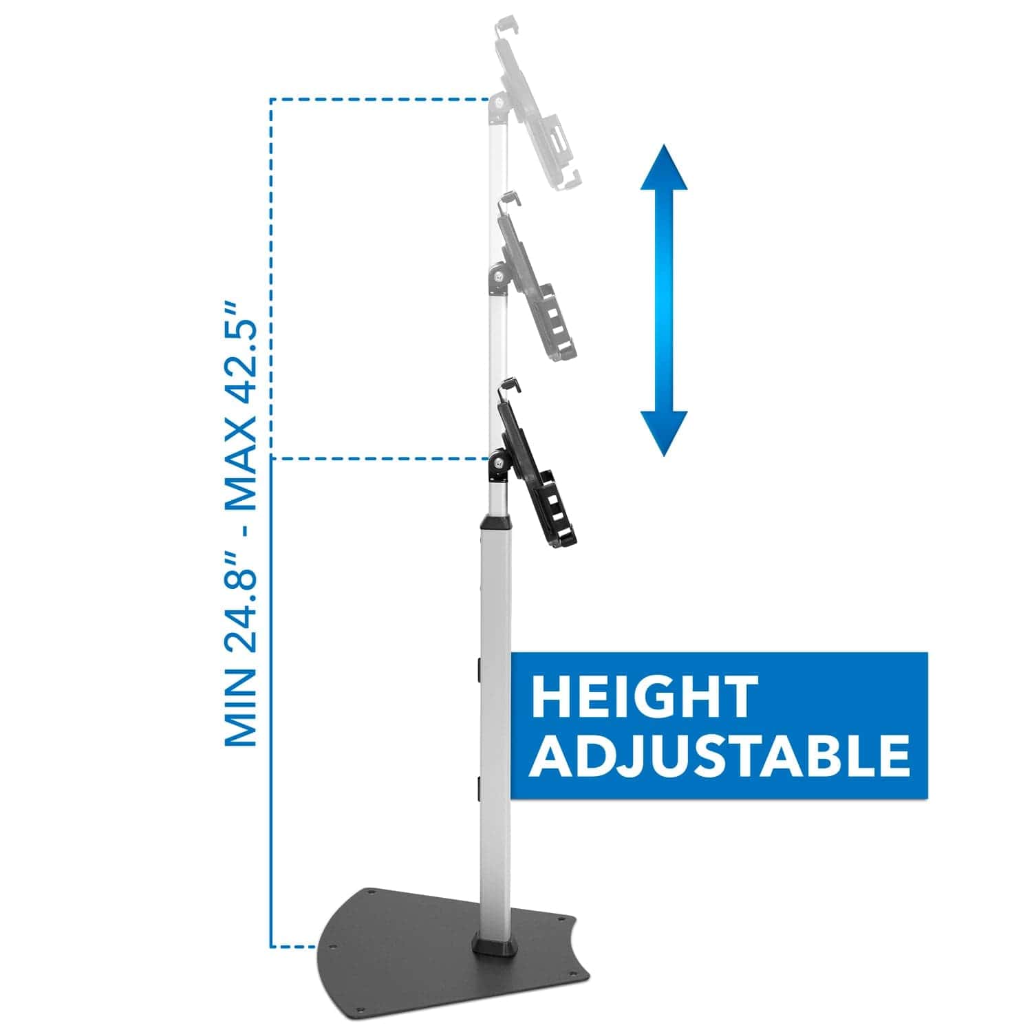 42.5" MAX - 24.8" MIN HEIGHT ADJUSTABLE