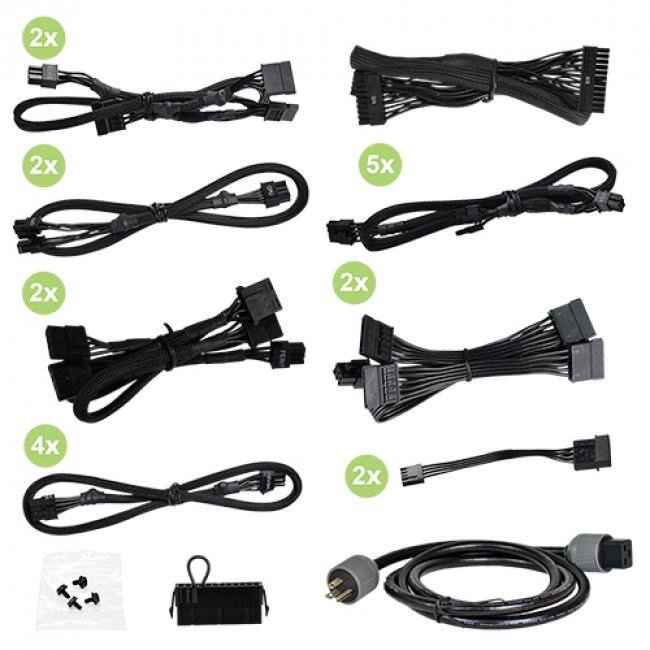 Alt View 7. EVGA - EVGA SuperNOVA 1600 P+ 80+ PLATINUM 1600W Power Supply - 80+ PLATINUM Certified w/ 94% Efficiency - 115 V AC- 240 V AC I.