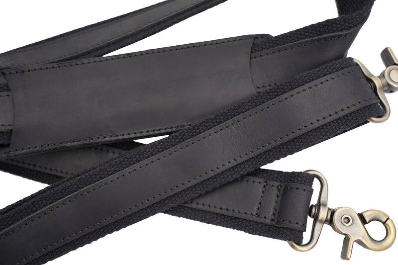 Alt View 4. Luxorro - Leather Laptop Bag for me. Fits 17" Laptops - Black.