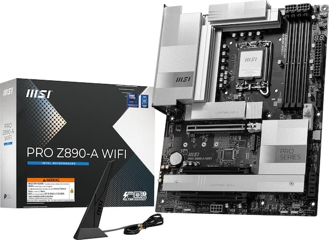 MSI - PRO Z890-A WIFI (Socket LGA 1851) Intel Z890 ATX DDR5 Wi-Fi 7 Motherboard - Black