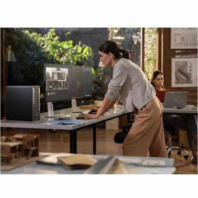 Alt View 4. HP - HP Z2 G1i Workstation - Intel Core Ultra 5 245K - 32 GB - 1 TB SSD - Small Form Factor - Black - Intel W880 Chip - Black.