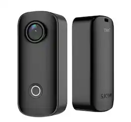 SJCAM - C100+ Mini WiFi Action Camera 4K30fps Pocket Sized Wearable Body Camera, Magnetic, APP Control, Underwater Small V