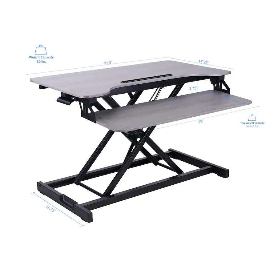 Staples Standing Desk Riser Rocelco Standing Desk, Adjustable Sit to Standing Desk Riser Black R ...
