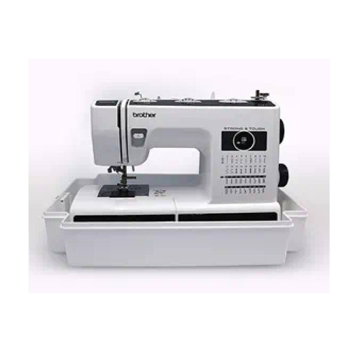 Left. Brother - Brother Sewing Machine Hardcase with Carrying Handle (Offwhite).
