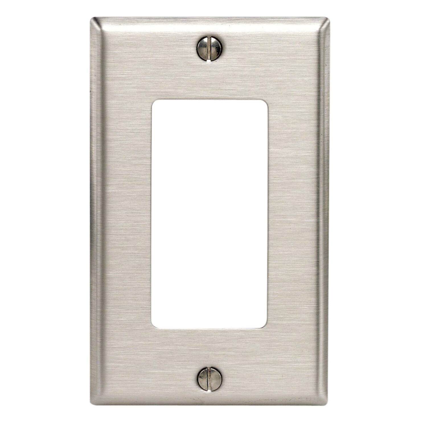 Leviton - Antimicrobial Powder Coated 1 gang Stainless Steel Decorator Wall Plate 1 pk - Gray price history on PriceWatchPro