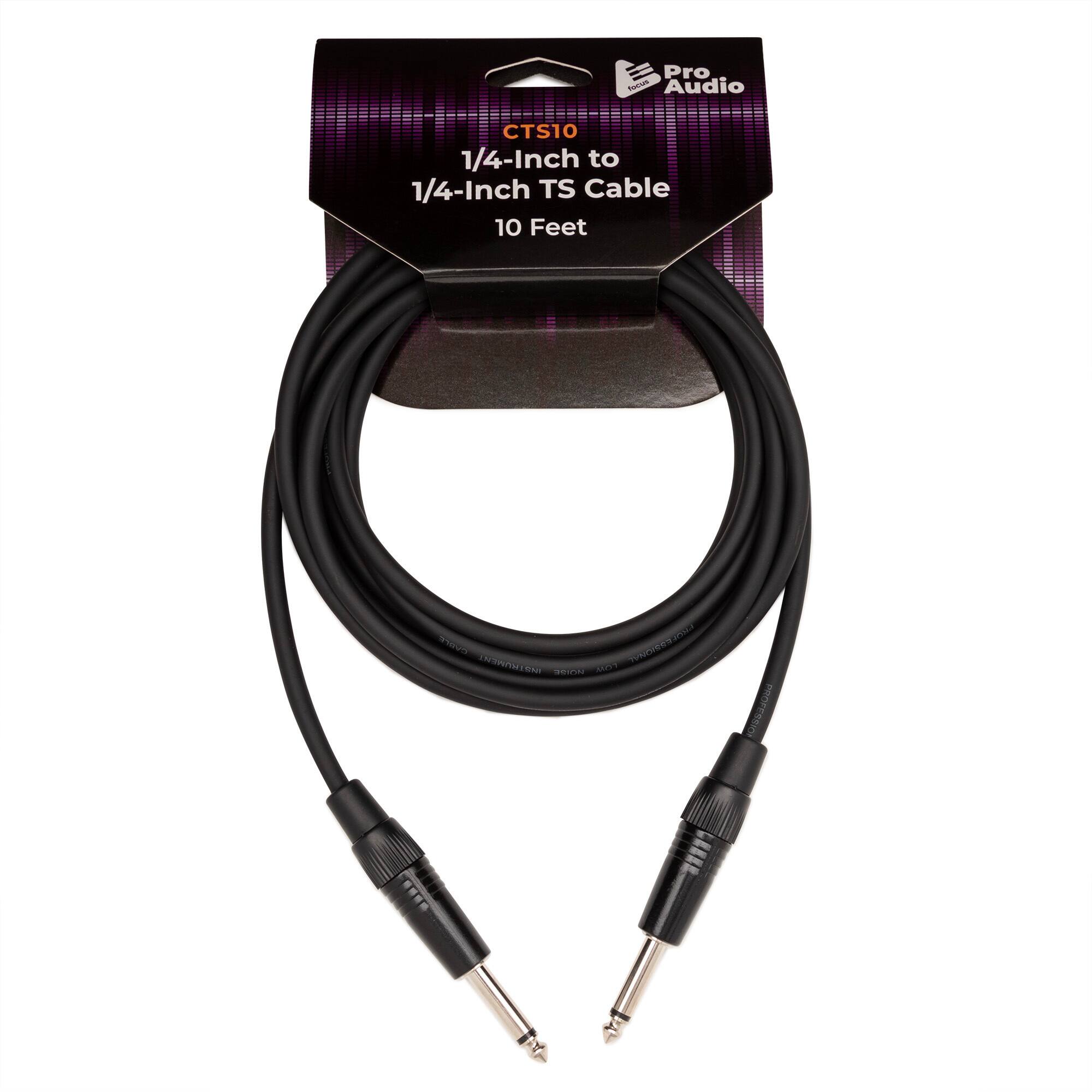 Pro Audio  
CTS10  
1/4-Inch to 1/4-Inch TS Cable  
10 Feet
