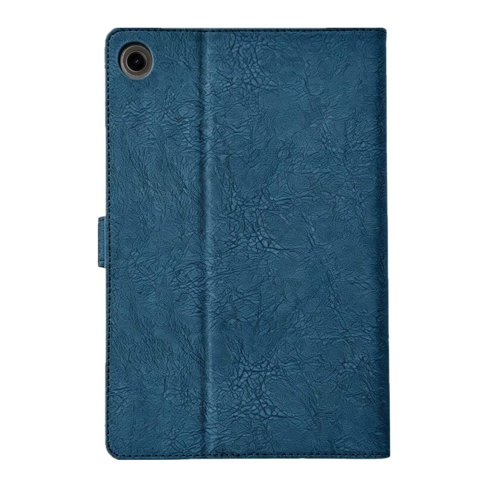 Alt View 3. Dteck - Faux Leather Flip Case for Samsung Galaxy Tab A11+ (A11 Plus) 2025 / A9+ 2023,Embossed Bird Wallet Folio Stand Cover - Darkblue.