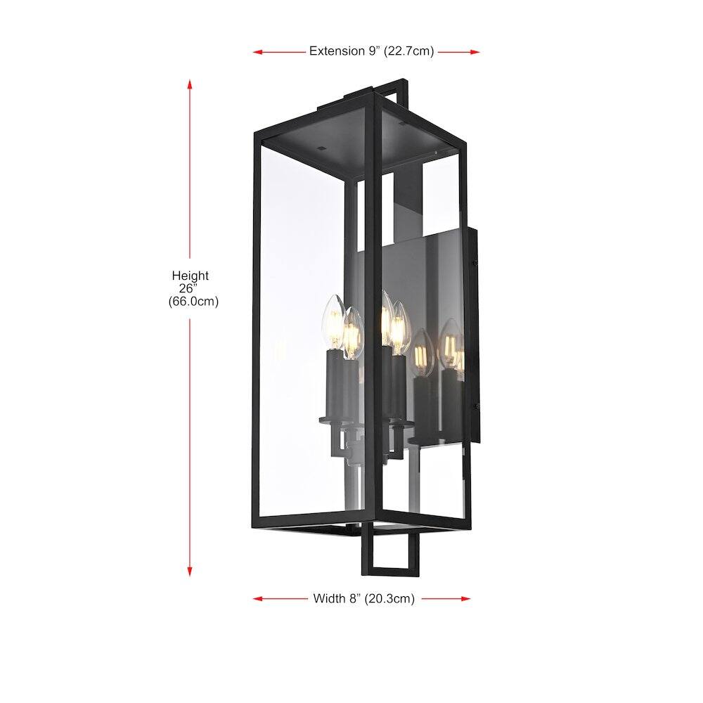 Elegant Lighting - Jairo 8 Inch Outdoor Wall Sconce In - Black price history on PriceWatchPro