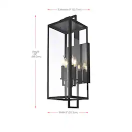 Elegant Lighting - Jairo 8 Inch Outdoor Wall Sconce In - Black