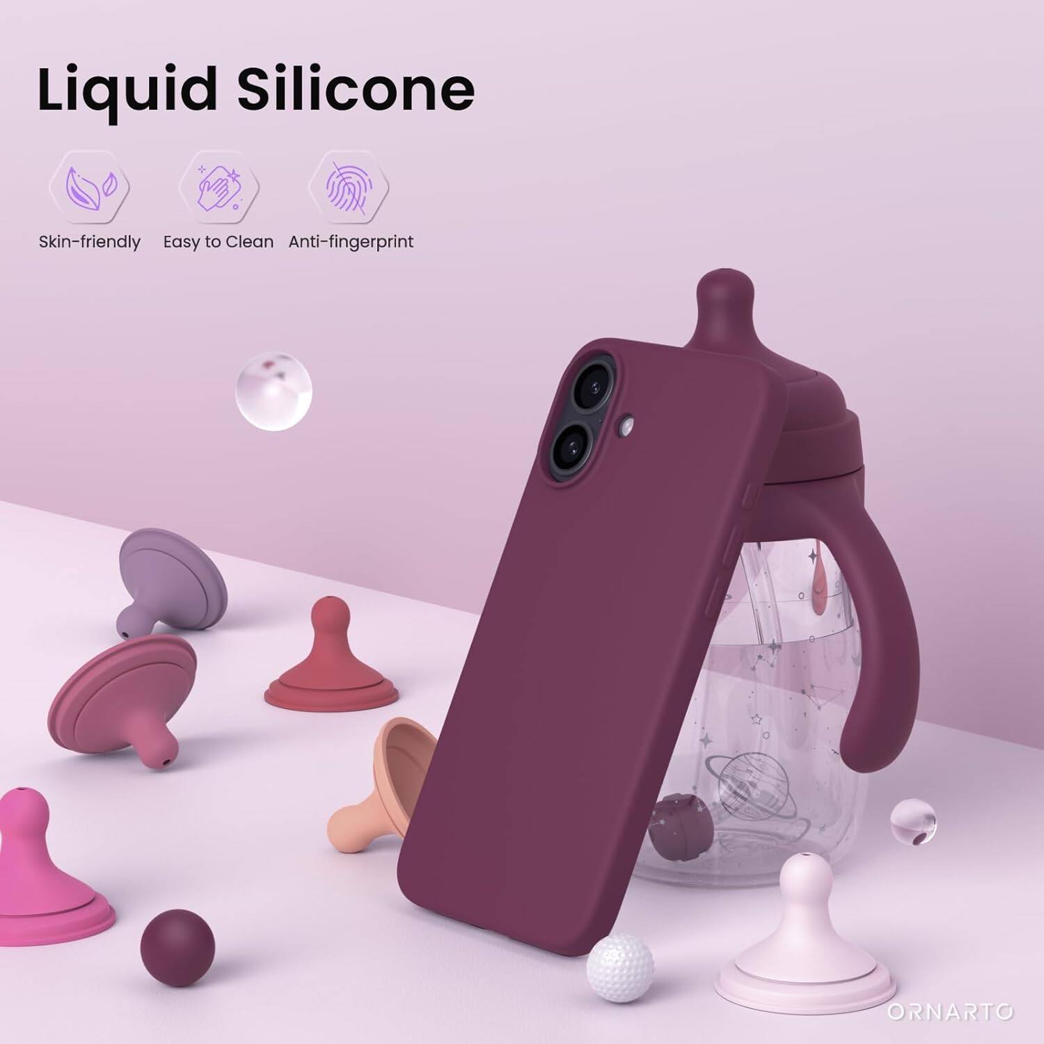 Liquid Silicone Skin-friendly Easy to Clean Anti-fingerprint ORNARTO