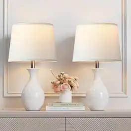 partphoner - Modern Ceramic Bedside Lamps - White