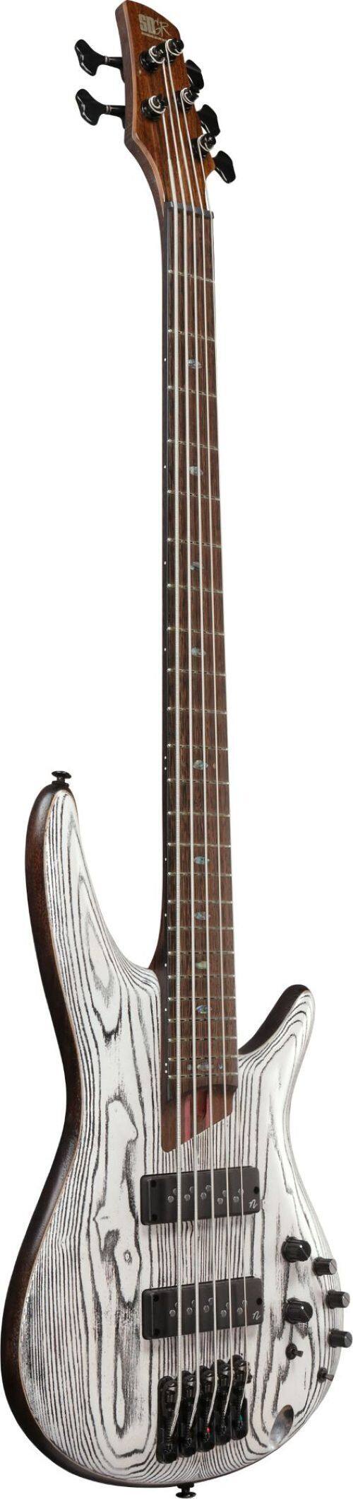 Left. Ibanez - Ibanez SR1325SBIVF SR Premium 5str Electric Bass w/Bag - Icebreaker Wave Flat.