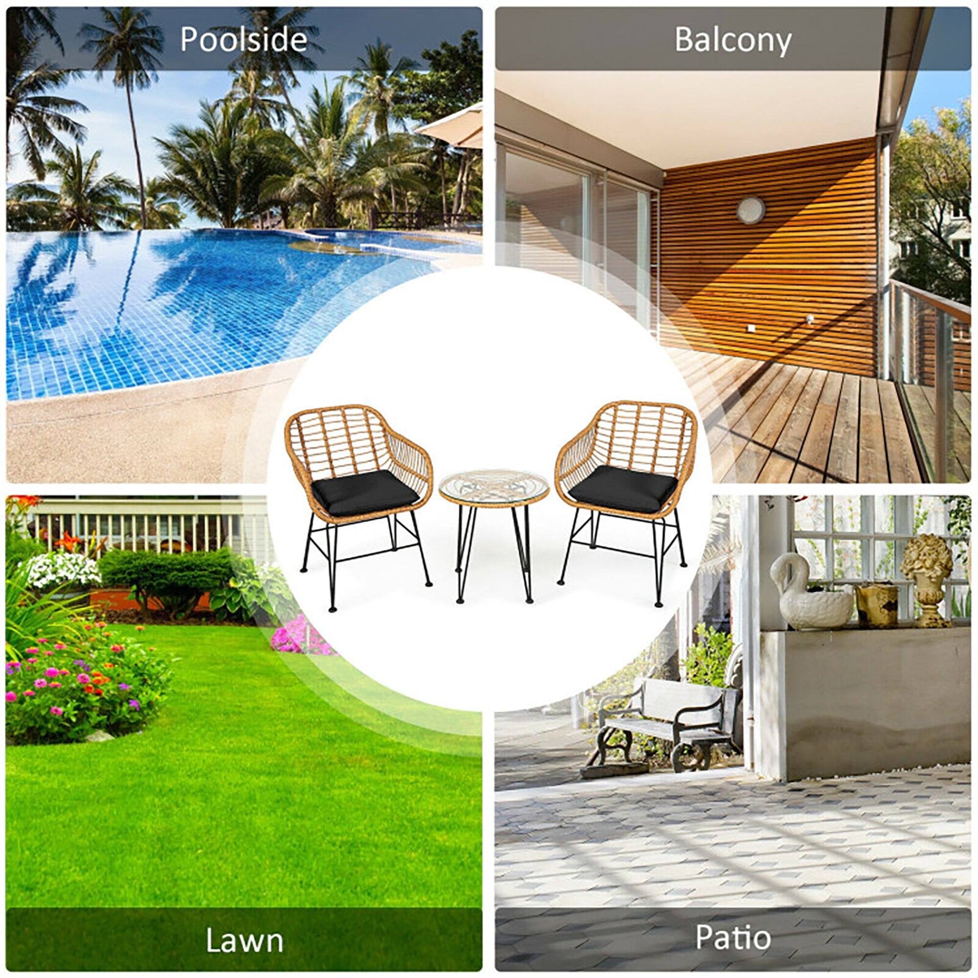 Poolside  
Balcony  
Lawn  
Patio