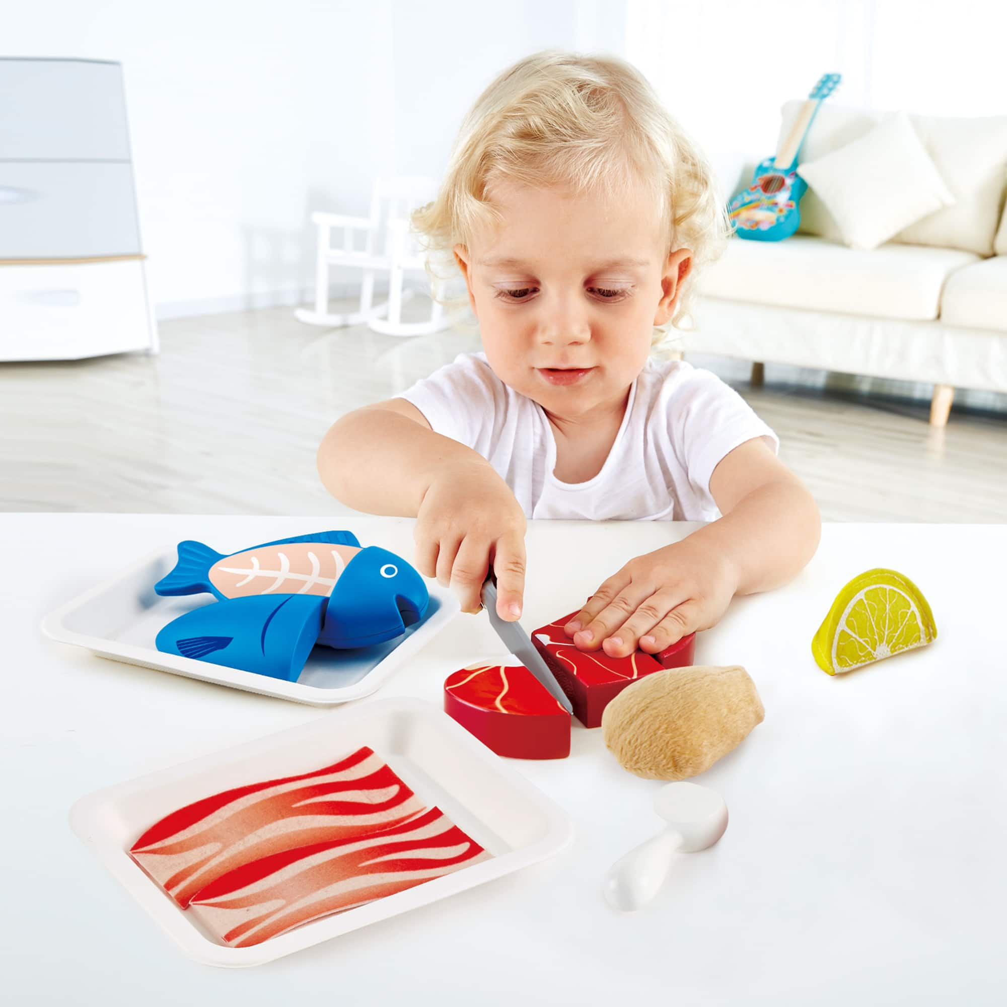 Best Buy: Hape Kitchen Kids Food Playset, Tasty Proteins, 7 pcs ...