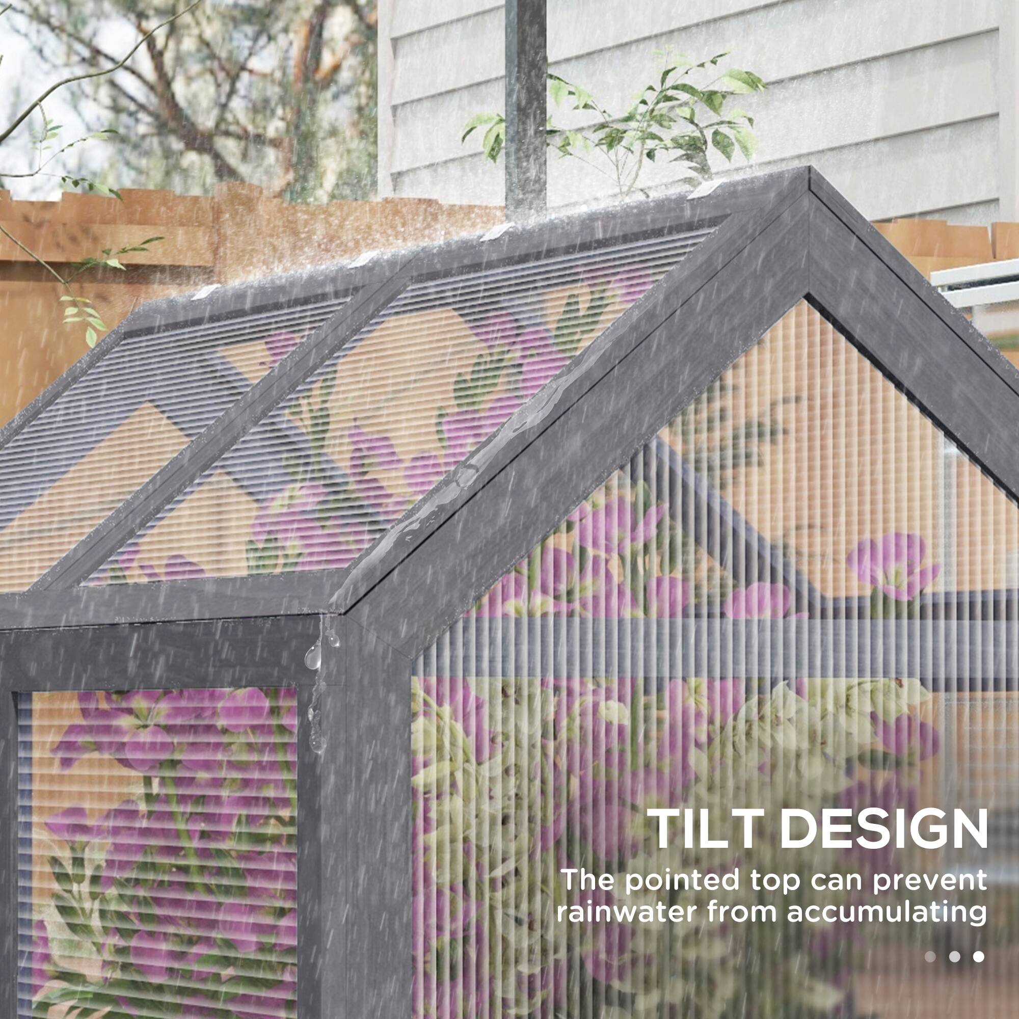 TILT DESIGN
The pointed top can prevent rainwater from accumulating