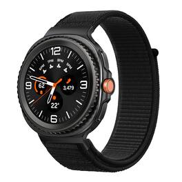 StrapsCo - Nylon Comfort Watch Band Strap For Samsung Galaxy Watch 8 - Black