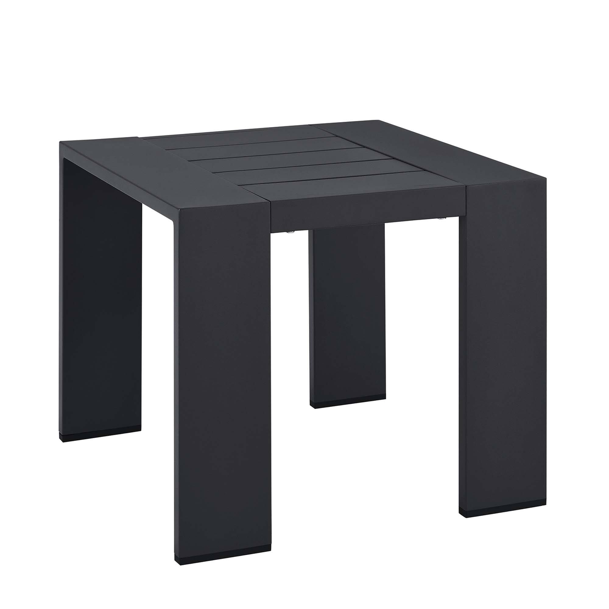 Angle. Modway - Tahoe Outdoor Patio Powder-Coated Aluminum End Table by Modway - Gray.