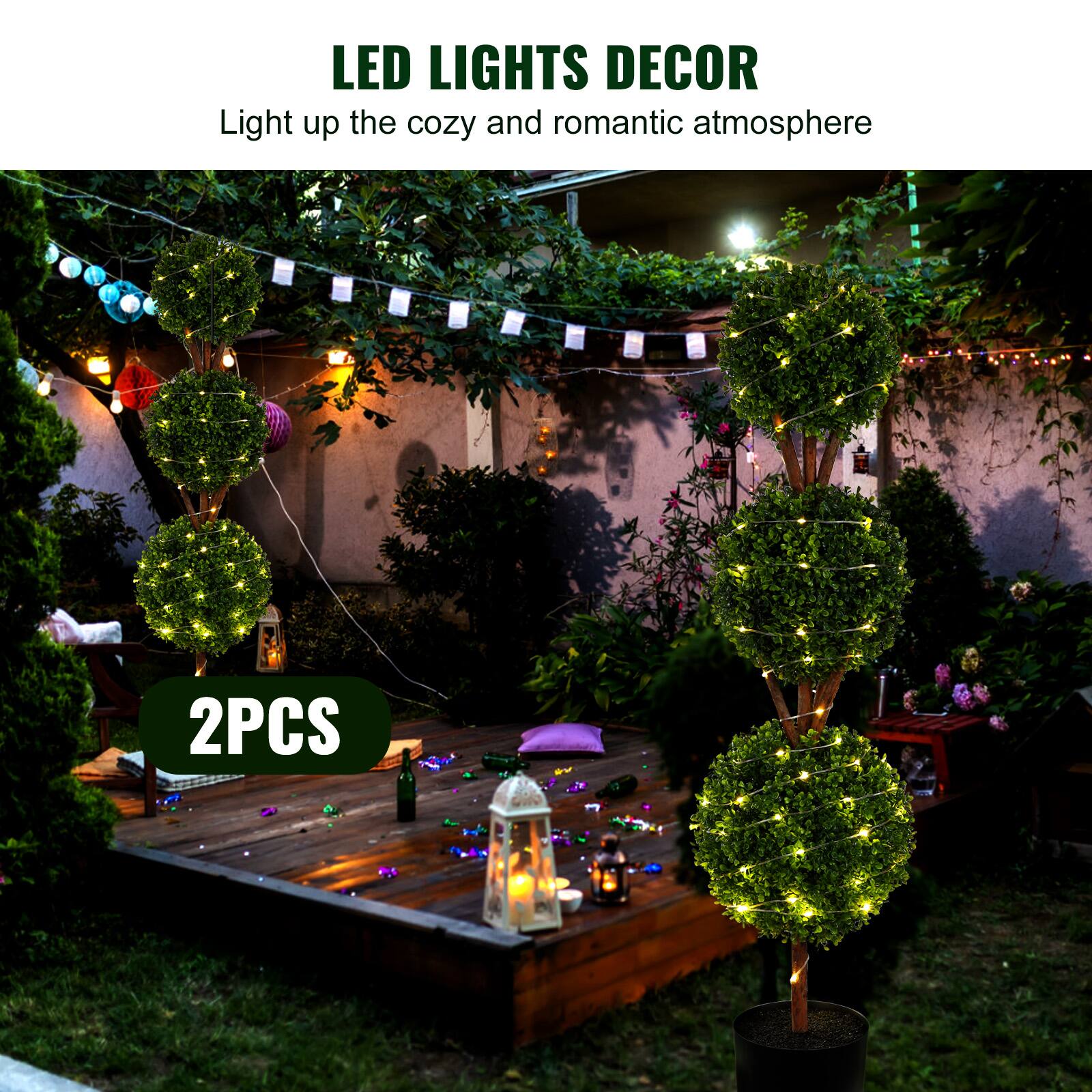 LED LIGHTS DECOR  
Light up the cozy and romantic atmosphere  

2PCS